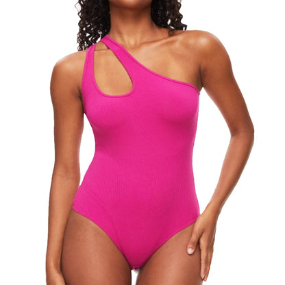 Women'S Sexy Sloping One-Shoulder Camisole Shapewear Bodysuits Tummy Control Tank Top Body Shaper Sleeveless Leotards Slim Thong